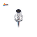 M12 5-core Male Head Waterproof Connector Front Lock